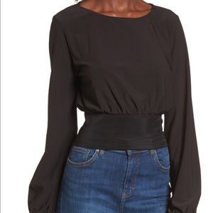 Leith Blouson Banded Top